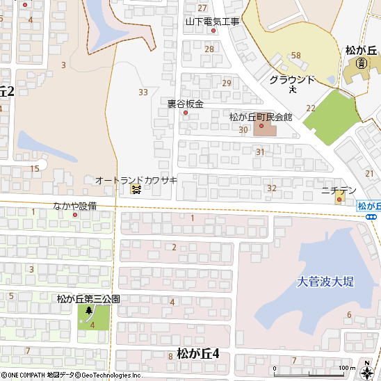 松が丘支店付近の地図